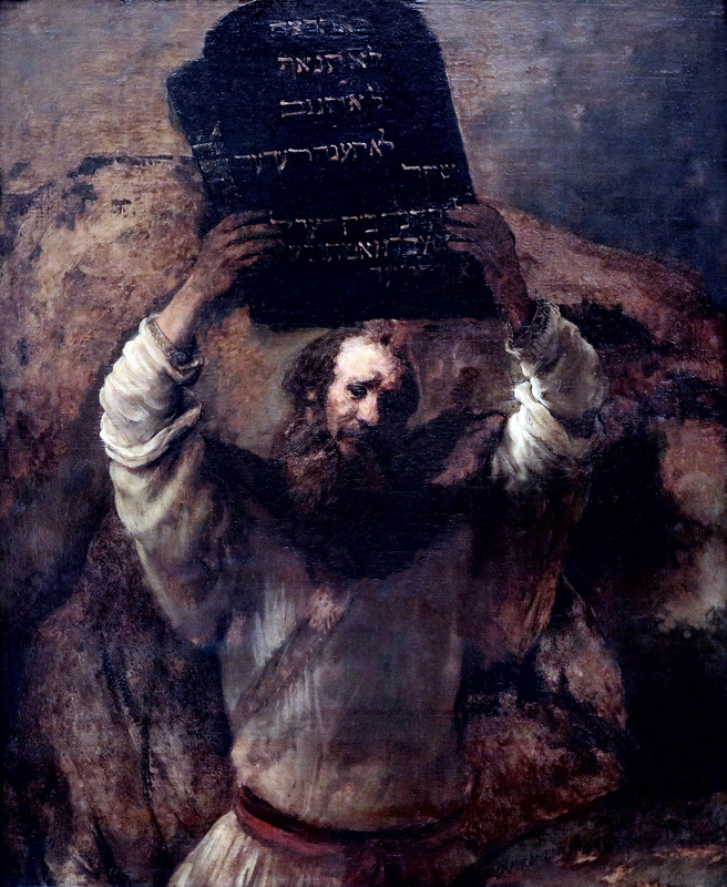 Image depicting moses breaking the tablets of Law
